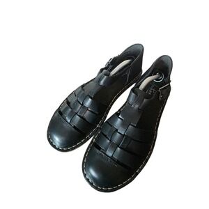 Clarks Fisherman Sandals Black Leather Blake Moss Womens Size 7 Comfort